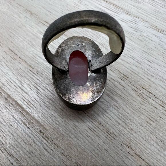 🍭6/$30 Oval Gem Chunky Cocktail Ring - Size 7 - Picture 3 of 6